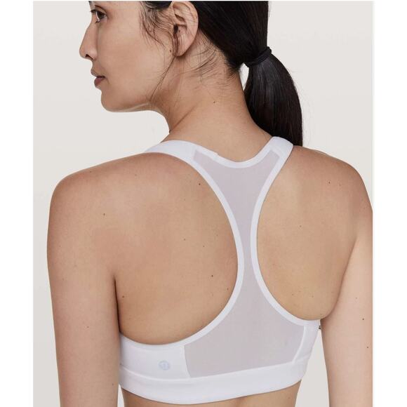 Lululemon Speed Up Bra High Support for C/D Cup White Mesh Back Racerback * 6 * - Picture 4 of 9